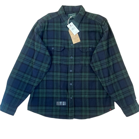 Woolrich Other - Woolrich Woolen Mills Oxbow Flannel  Plaid Shirt in Amy Navy Size Large NWT